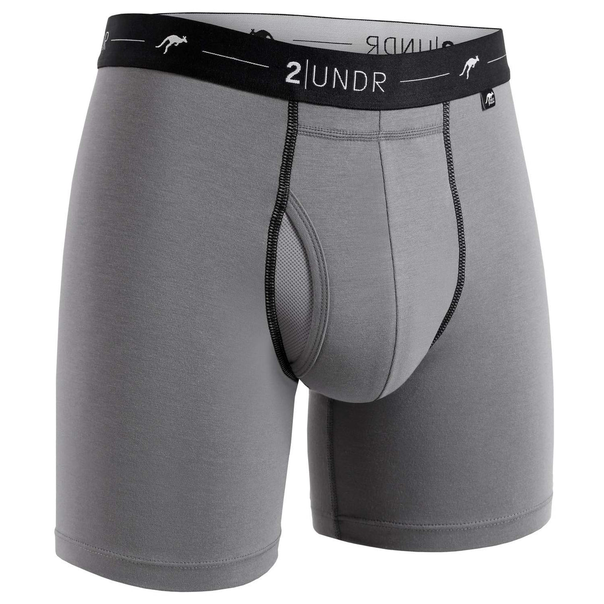 2UNDR Men's 6 Swing Shift Boxer Briefs (Grey/Blue, X-Small) at   Men's Clothing store