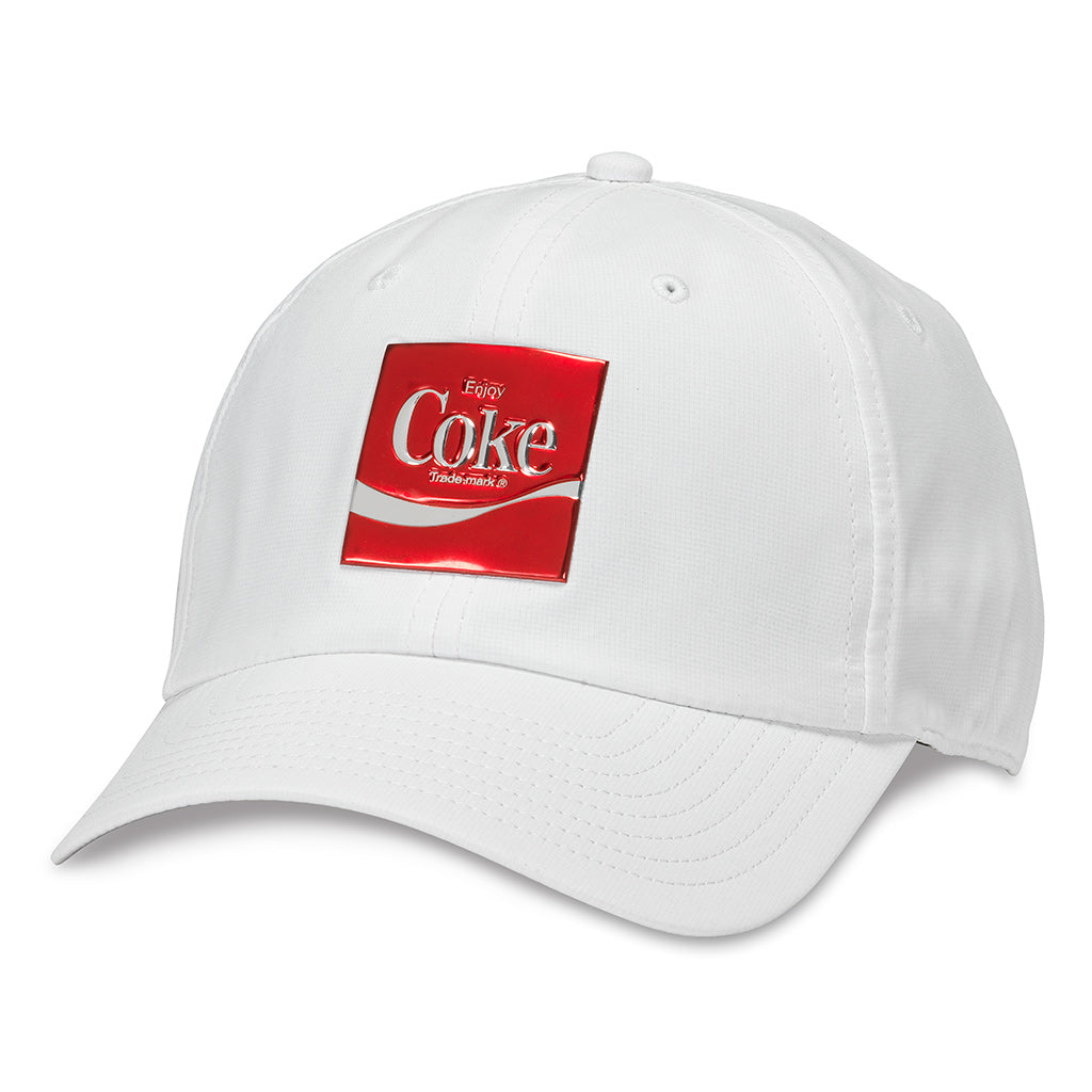 American Needle Pace SL Coca Cola Casual Baseball Dad Hat (COKE-1925A-WHT)