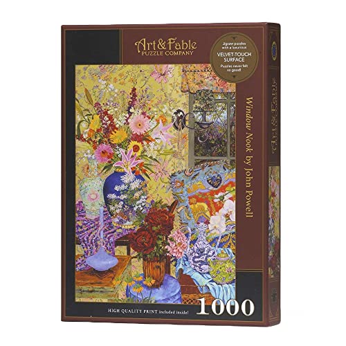 Art & Fable, Window Nook by John Powell, 1000 Piece Fine Artwork Premium Adult Jigsaw Puzzle