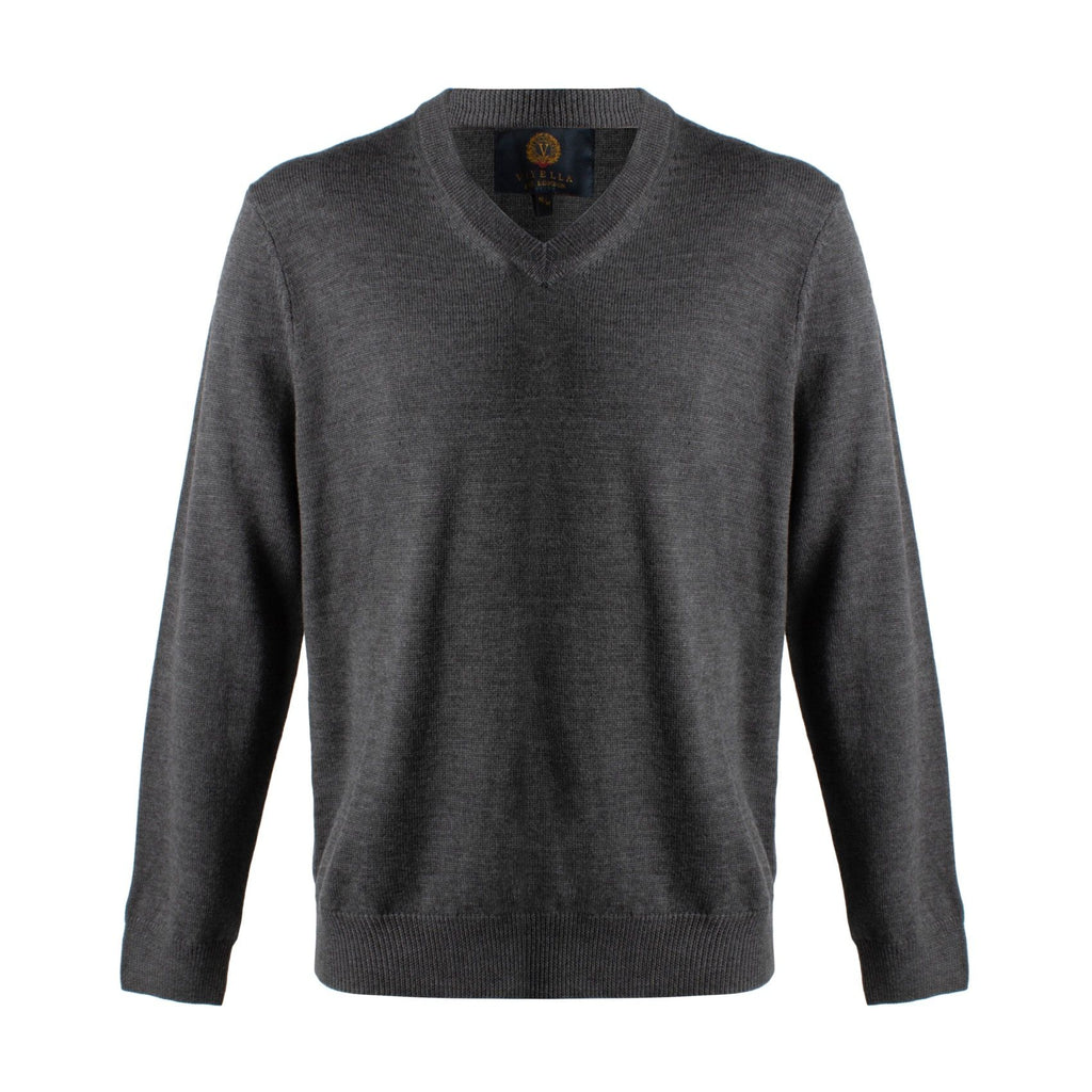 Viyella Merino Wool V-Neck Men's Pullover Sweater