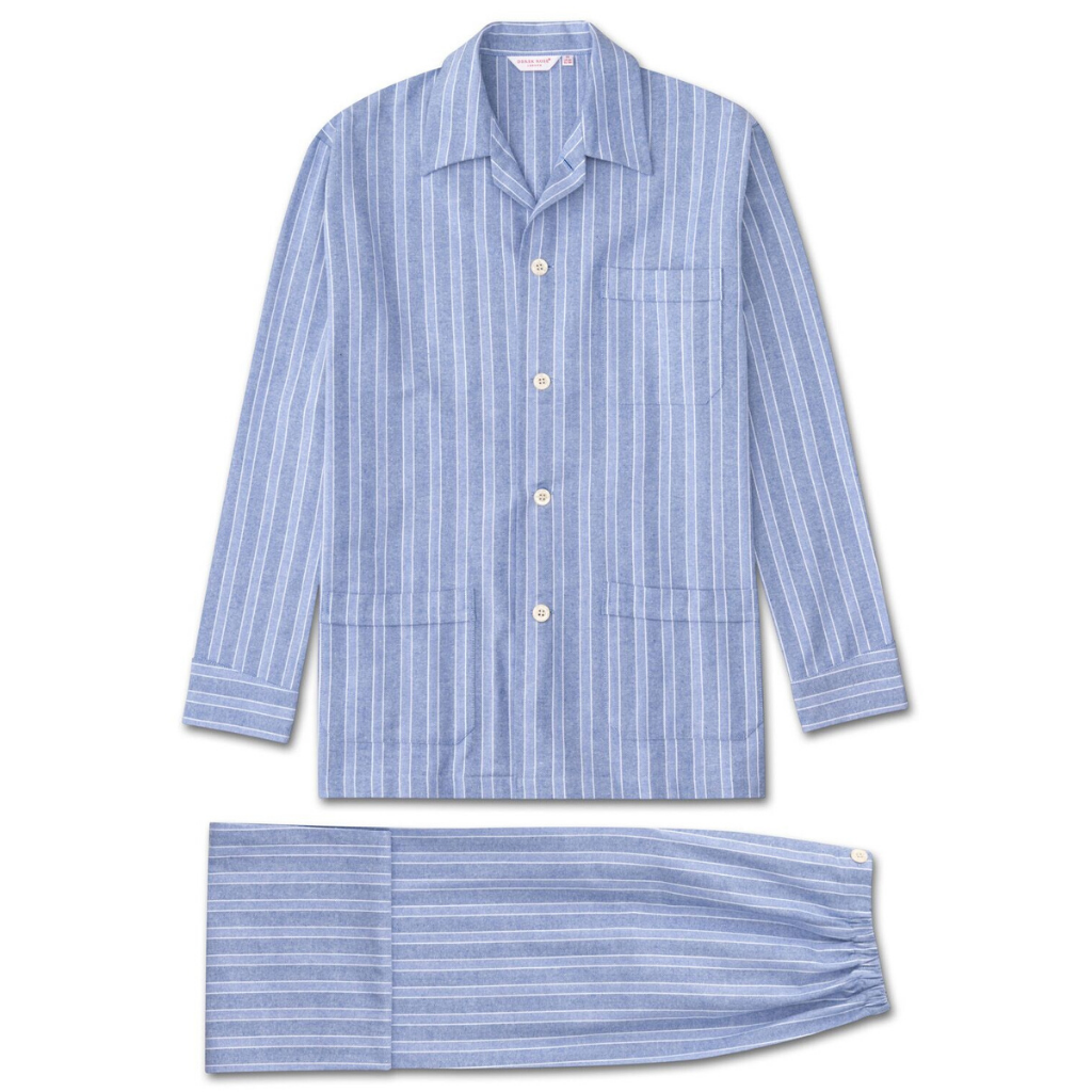 Derek Rose Men's Arran Cotton Flannel Pajama Set