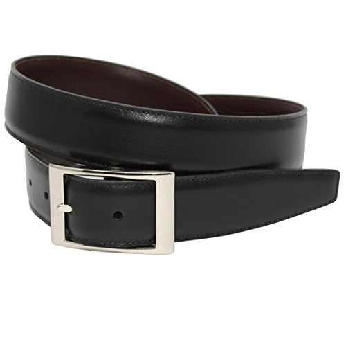 Torino Leather Aniline Leather Reversible Belt, Black to Brown