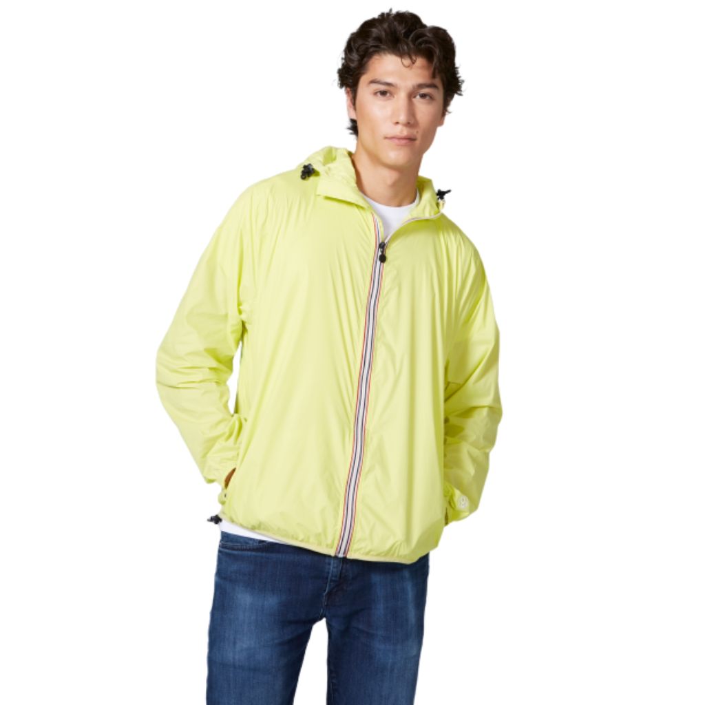 O8 Lifestyle Mens Solid Zip Up Packable Waterproof Windproof Rain Coat Jacket