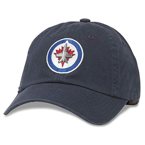 American Needle Blue Line NHL Team Dad Hat, Winnipeg Jets, Navy (40742A-WPJ)