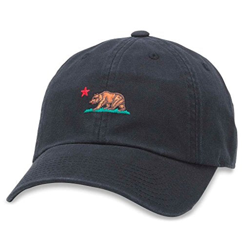 American Needle Micro Slouch Casual Baseball Dad Hat California Bear, Black (42920A-LITB-BLK)
