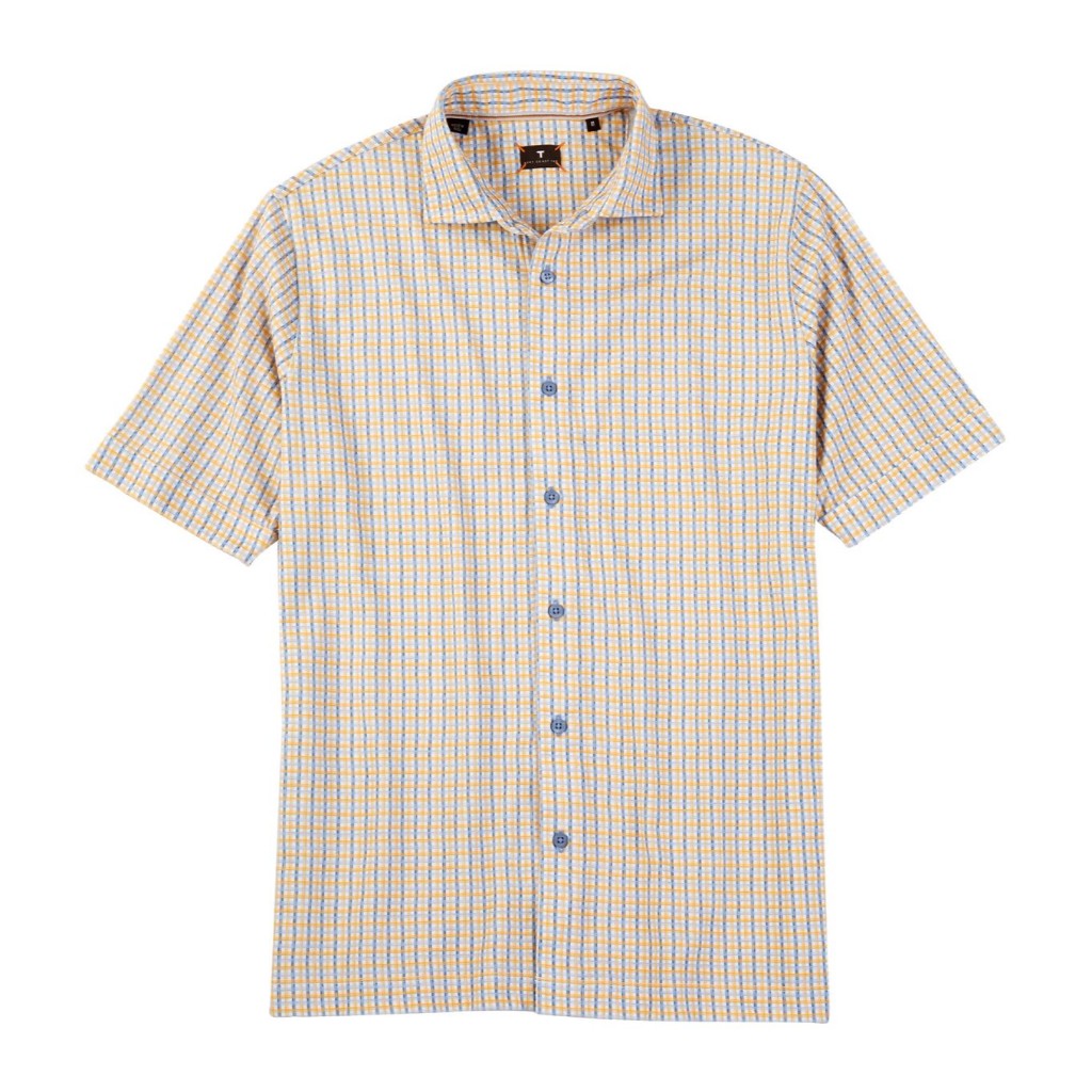 Left Coast Tee Men's Short Sleeve Spread Collar Knit Pima Cotton Sport Shirt