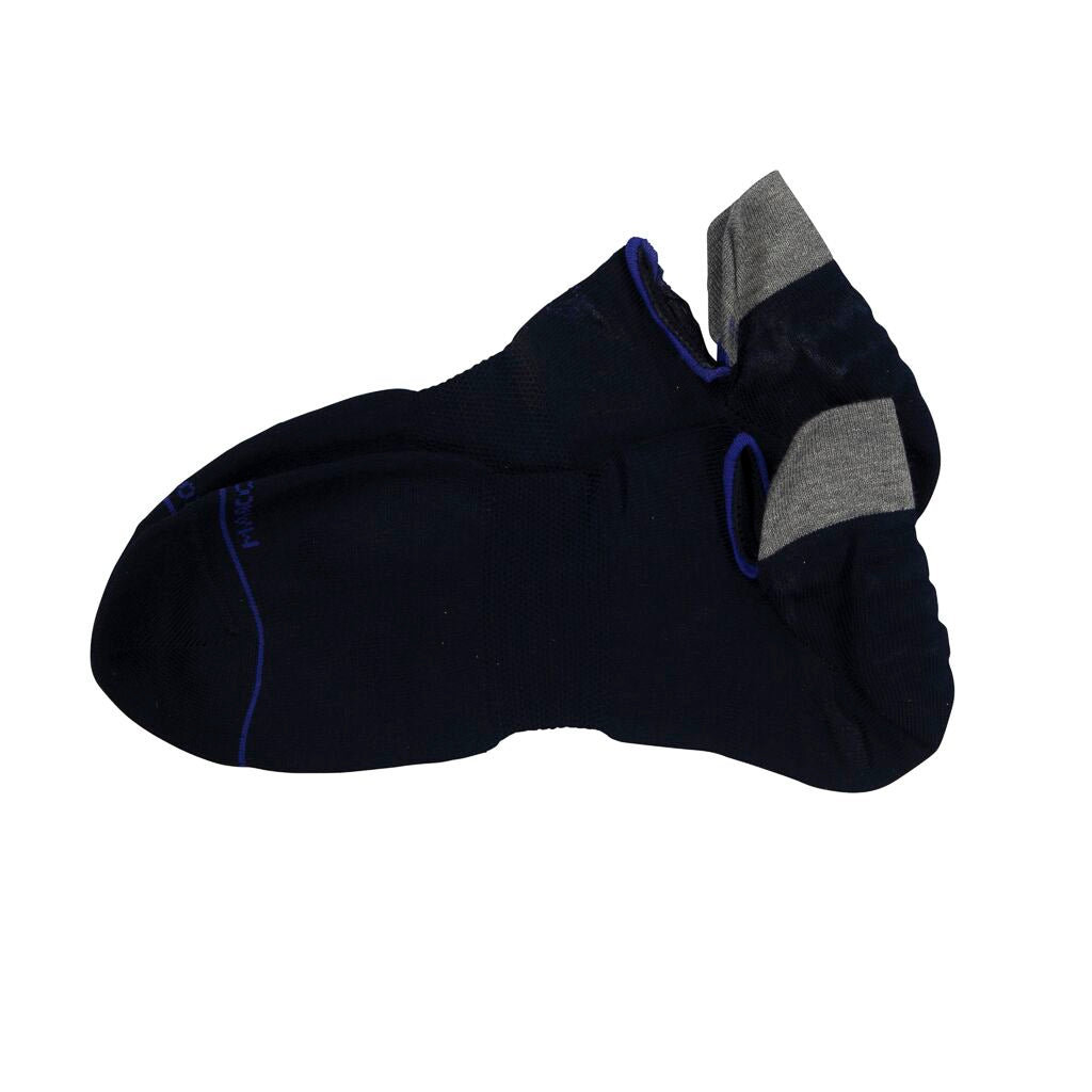 Marcoliani Milano Mens Invisible Touch No Show Colors Pima Cotton Sneaker Socks