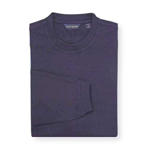 Scott Barber Mens Long Sleeve Pima Cotton Jersey Knit T Shirt Sweater