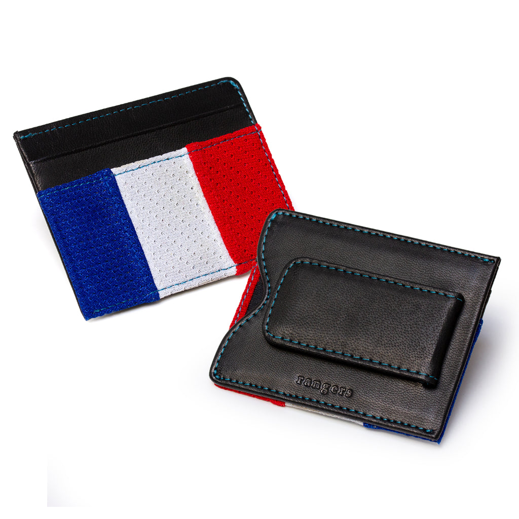 Tokens & Icons National Hockey League Team Game Used Jersey Uniform Money Clip Wallet, Slim Front or Back Pocket Leather Cash and Credit Card Holder