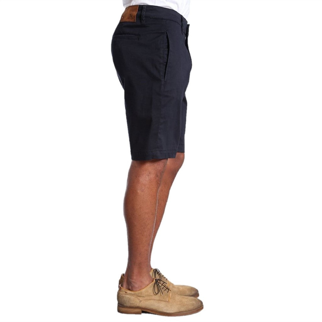 34 Heritage Men's Nevada Navy Blue Twill Chino Stretch Cotton Shorts