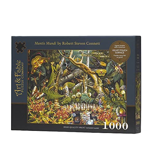Art & Fable, Mantis Mundi by Robert Steven Connett, 1000 Piece Fine Artwork Premium Adult Jigsaw Puzzle