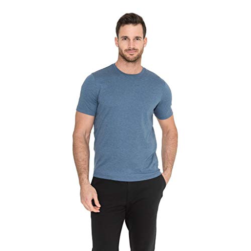 Raffi Men’s Short Sleeve Premium Crew Neck Tee Shirt 100% Aqua Cotton, The Lafayette