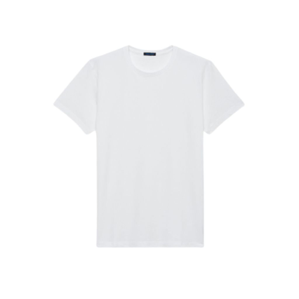 Patrick Assaraf Iconic T-Shirt Short Sleeve Crew Neck Regular Fit Pima Cotton Solid Color Men's Tee