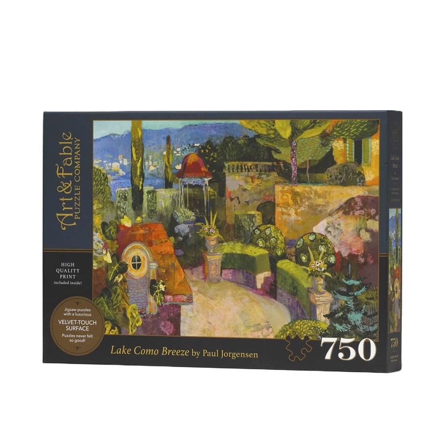 Art & Fable, Lake Como Breeze by Paul Jorgensen, 750 Piece Fine Artwork Premium Adult Jigsaw Puzzle