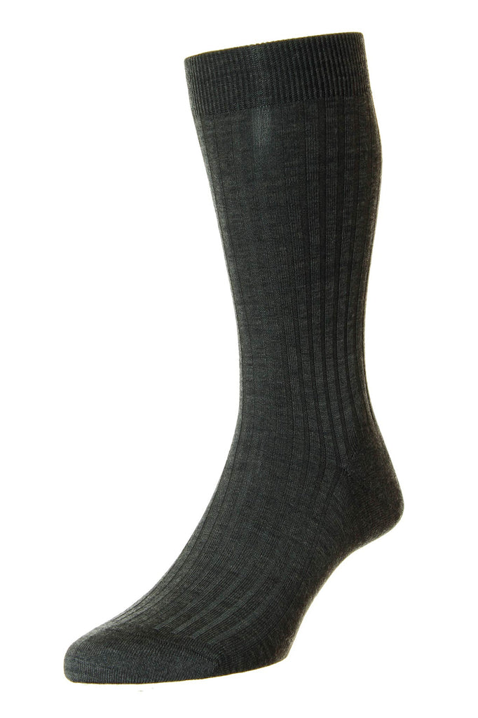 Pantherella Laburnum Merino Wool Blend Over the Calf Mens Dress Socks
