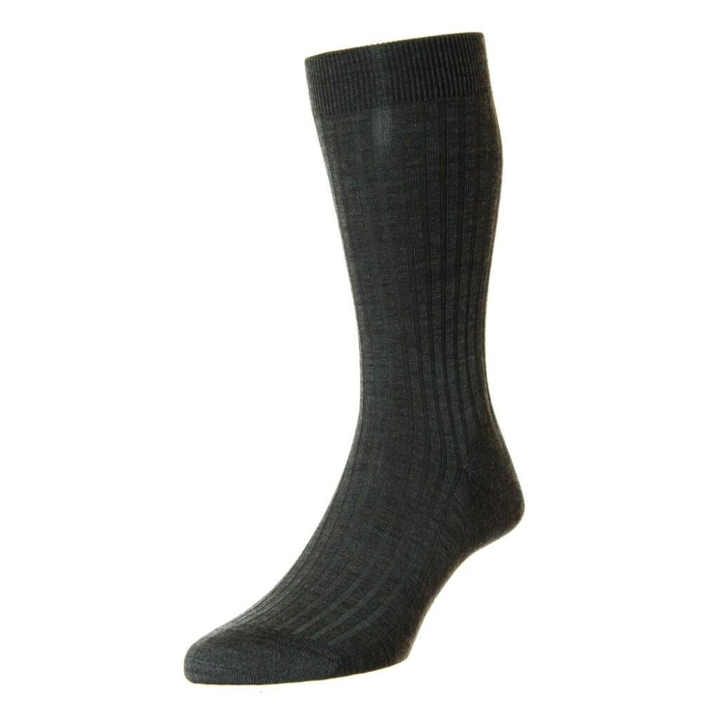 Pantherella Laburnum Merino Wool Blend Mid Calf Mens Dress Socks